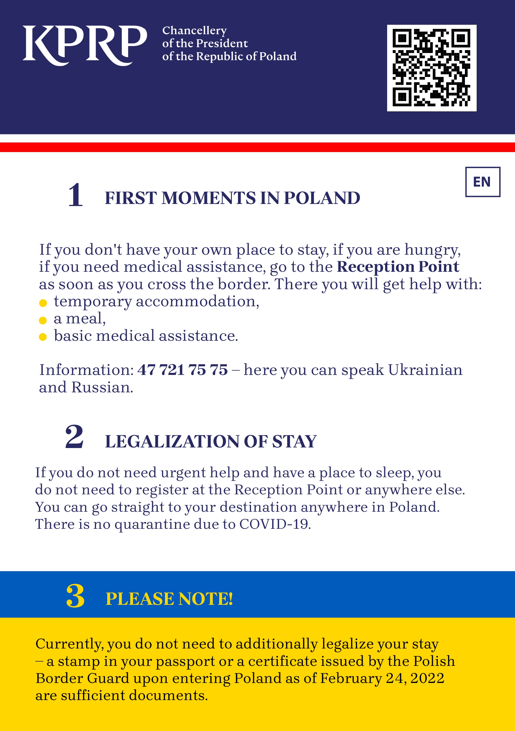 Informacje dla uchodźców z Ukrainy
