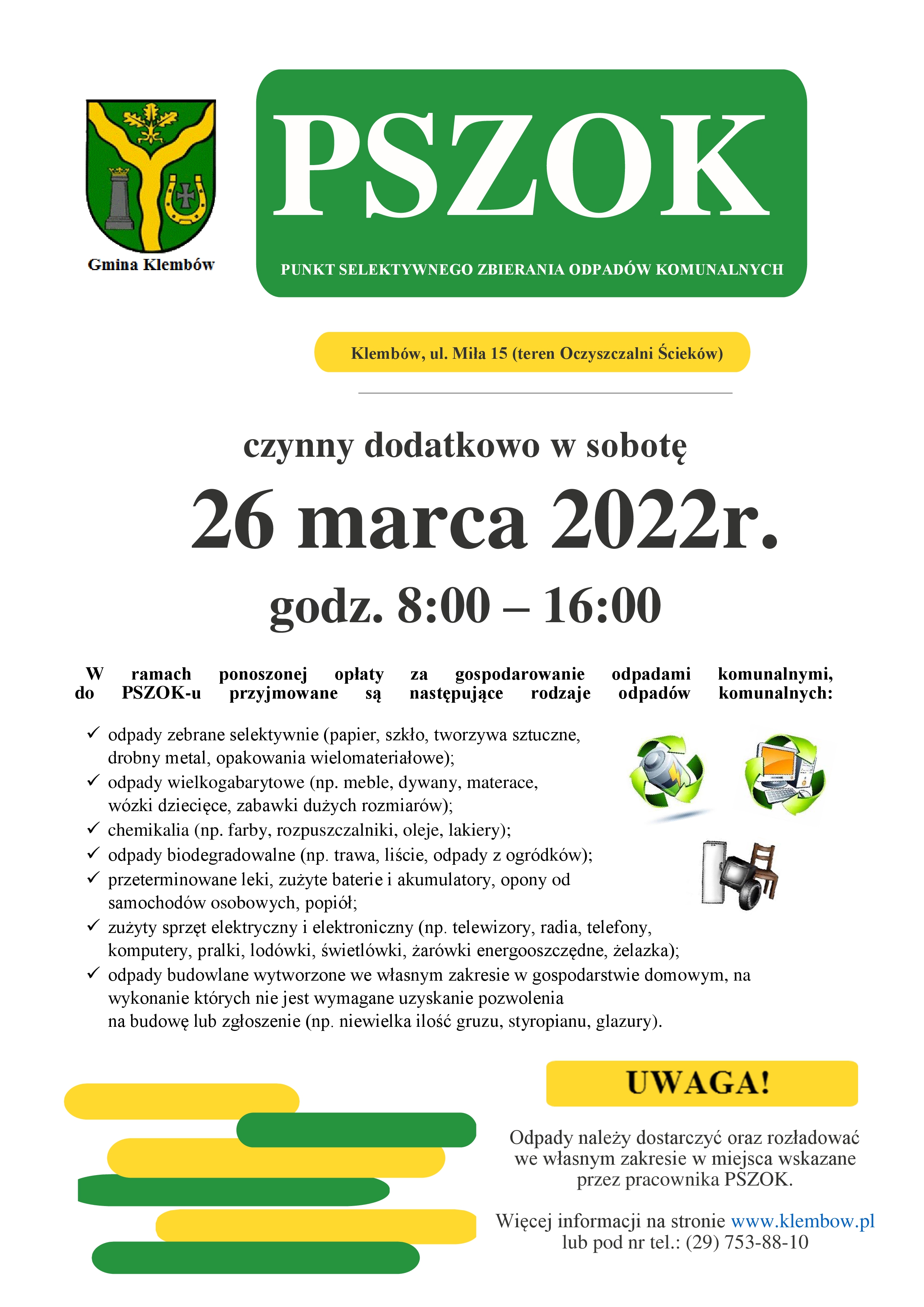 Dodatkowe otwarcie PSZOKU