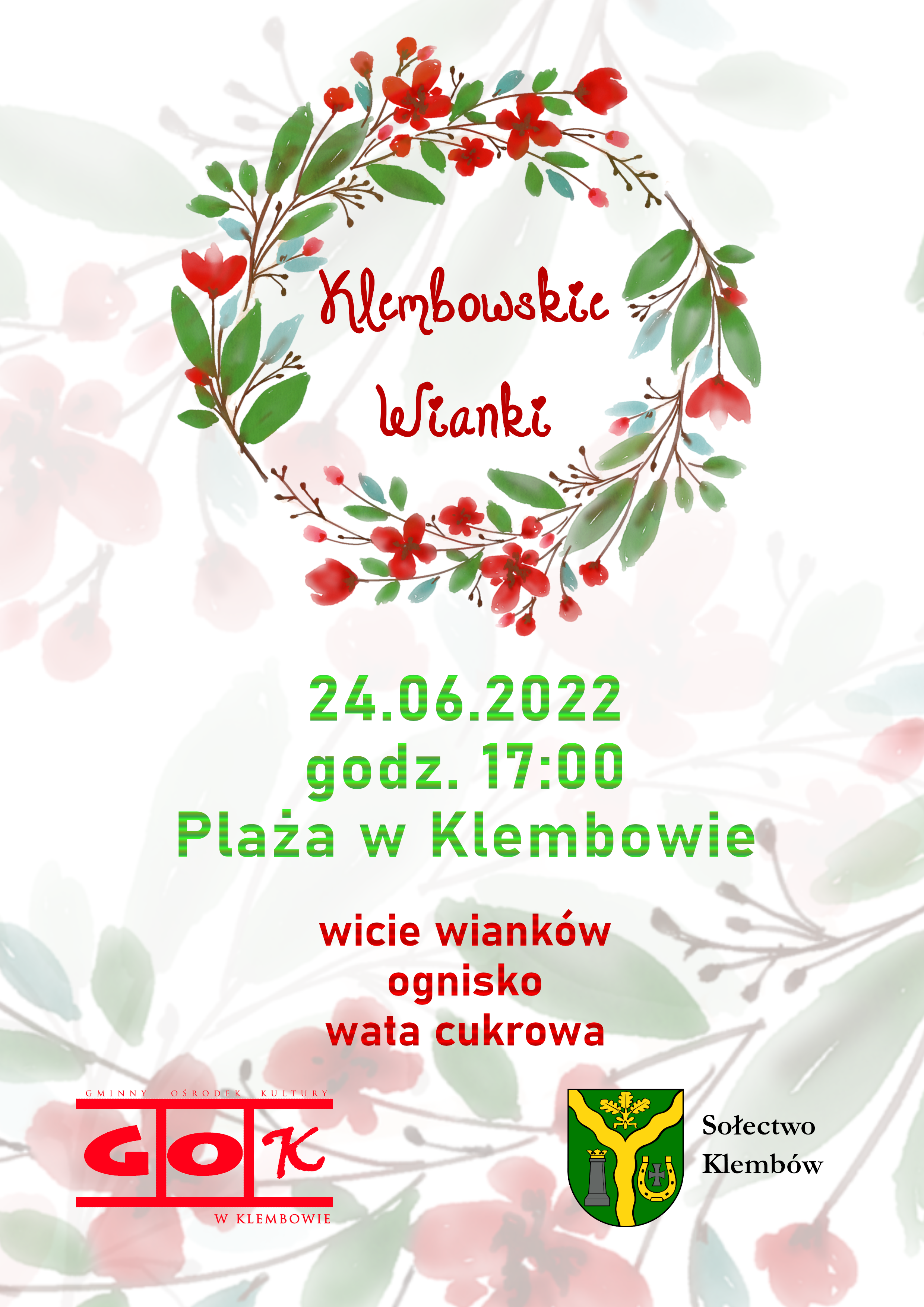 Grafika przedstawia plakat Klembowskich wianków